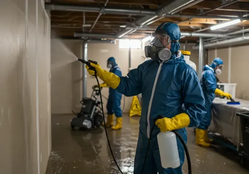 Basement Sanitization and Antimicrobial Treatment process in Phoenix, IL